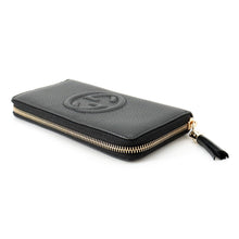 Load image into Gallery viewer, GUCCI Soho Interlocking G Zip Around Long Wallet Cloth Black598187 A7M0G 1000 Leather
