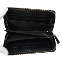 Load image into Gallery viewer, GUCCI Soho Interlocking G Zip Around Long Wallet Cloth Black598187 A7M0G 1000 Leather
