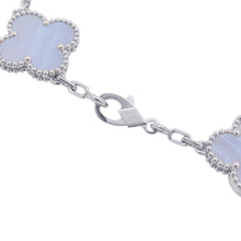 将图像加载到图库查看器中，Van Cleef &amp; Arpels Vintage Alhambra Bracelet 5 motifsVCARD34700 18K White Gold

