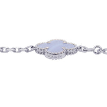 将图像加载到图库查看器中，Van Cleef &amp; Arpels Vintage Alhambra Bracelet 5 motifsVCARD34700 18K White Gold
