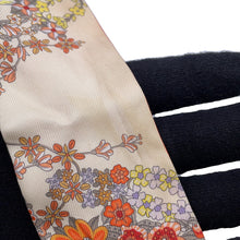 将图像加载到图库查看器中，HERMES Twilly Lid de Gala en Fleur &amp; Eyeliner Vanilla/Orange/Khaki Silk100%
