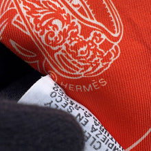 将图像加载到图库查看器中，HERMES Twilly Lid de Gala en Fleur &amp; Eyeliner Vanilla/Orange/Khaki Silk100%
