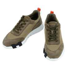 Load image into Gallery viewer, HERMES Bounce Sneakers Vert・Toundra Mesh・Graphic Chevre Velour Size 415
