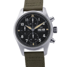 Load image into Gallery viewer, IWC Pilot's Watches Chronograph Spitfire W41mm Stainless Steel Fabric Black DialIW387901
