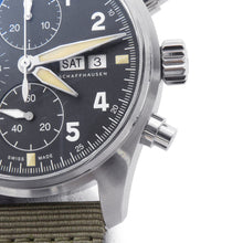 Load image into Gallery viewer, IWC Pilot's Watches Chronograph Spitfire W41mm Stainless Steel Fabric Black DialIW387901
