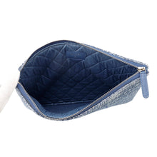 将图像加载到图库查看器中，CHANEL Deauville Clutch Blue/WhiteA80118 Tweed
