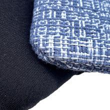 将图像加载到图库查看器中，CHANEL Deauville Clutch Blue/WhiteA80118 Tweed
