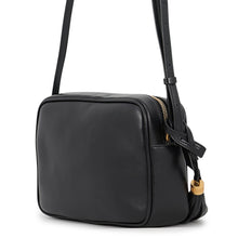 将图像加载到图库查看器中，SAINT LAURENT PARIS Lu Camera Shoulder Bag Brown/Black612542 Suede leather
