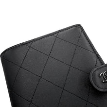 Load image into Gallery viewer, CHANEL Matelasse CC Logo Passport Case BlackAP3824-B15615-94305 Calf Leather
