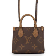 LOUIS VUITTON Onthego Red/BrownM46839 Monogram Reverse Canvas Size BB