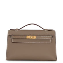 Load image into Gallery viewer, HERMES PochetteKelly Etoupe Swift Leather
