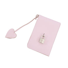 将图像加载到图库查看器中，HERMES Notebook cover Carnet Secret Della Cavalleria mauve pail Swift Leather
