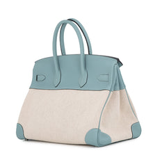 Load image into Gallery viewer, HERMES Birkin Ciel/Ecru Toile H Taurillon Clemence Size 35
