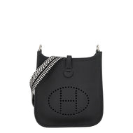 HERMES Evelyne Amazon Short Sangle Caval Black Taurillon Clemence Size TPM