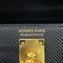 将图像加载到图库查看器中，HERMES Mini Kelly 2 Black Epsom
