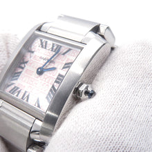 Load image into Gallery viewer, CARTIER Tank Française SM 160th Anniversary Edition H25mm×W20mm Stainless Steel Silver/Pink DialW51035Q3

