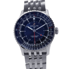 将图像加载到图库查看器中，BREITLING Navitimer Automatic GMT 41 SAMURAI JAPAN Japan Limited Edition (100 pieces) W41mm Stainless Steel Blue DialA323103A1C1A1
