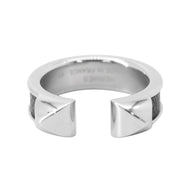 HERMES Athena Ring Size 57 Black Veau Madame Metal