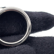 Load image into Gallery viewer, HERMES Athena Ring Size 57 Black Veau Madame Metal
