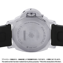 将图像加载到图库查看器中，PANERAI Luminor base logo W44mm Stainless Steel Rubber White DialPAM01087

