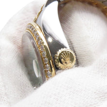 将图像加载到图库查看器中，ROLEX Lady-Datejust Diamond Bezel W28mm Stainless Steel K18YG Mint Green Tapestry Dial279383RBR
