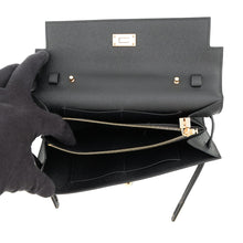 将图像加载到图库查看器中，HERMES Kelly wallet long to go Black Epsom
