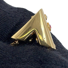 将图像加载到图库查看器中，LOUIS VUITTON Collier Essential V Planet BigM68920 Gold Plated Rhinestone
