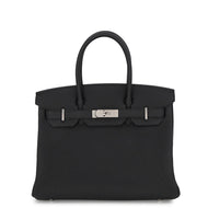 HERMES Birkin Black Togo Leather Size 30