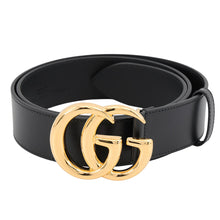 将图像加载到图库查看器中，GUCCI Double G Wide Belt Size 95/38 Black406831 0YA0G 1000 Leather
