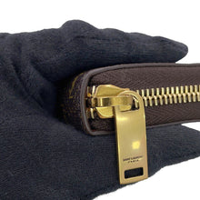 Load image into Gallery viewer, SAINT LAURENT PARIS Monogram Zip Around Long Wallet Brown6644912UY2W2166 PVC/Leather
