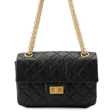 将图像加载到图库查看器中，CHANEL Matelasse 2.55 ChainShoulder Bag BlackAS0874 Aged Calf Leather Size Mini
