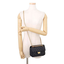 将图像加载到图库查看器中，CHANEL Matelasse 2.55 ChainShoulder Bag BlackAS0874 Aged Calf Leather Size Mini
