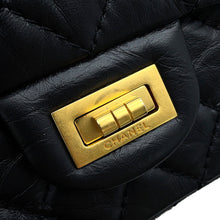 将图像加载到图库查看器中，CHANEL Matelasse 2.55 ChainShoulder Bag BlackAS0874 Aged Calf Leather Size Mini
