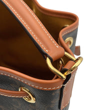 Load image into Gallery viewer, CELINE Clara 2-Way Bucket Bag Triomphe Tan116882FQM.04LU PVC Calf Leather Size Medium
