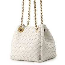 将图像加载到图库查看器中，Bottega Veneta INTRECCIATO Parachute Bag Chain Shoulder White817175 Lambskin Size Small
