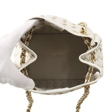将图像加载到图库查看器中，Bottega Veneta INTRECCIATO Parachute Bag Chain Shoulder White817175 Lambskin Size Small

