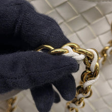 将图像加载到图库查看器中，Bottega Veneta INTRECCIATO Parachute Bag Chain Shoulder White817175 Lambskin Size Small
