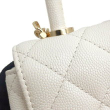将图像加载到图库查看器中，CHANEL Matelasse Coco Handle 2WAYHandbag WhiteAP4244 Caviar Leather Size Mini mini
