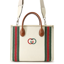 Load image into Gallery viewer, GUCCI Interlocking G 2WAY Bag White/Multicolor701737 Canvas Leather
