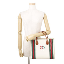 Load image into Gallery viewer, GUCCI Interlocking G 2WAY Bag White/Multicolor701737 Canvas Leather
