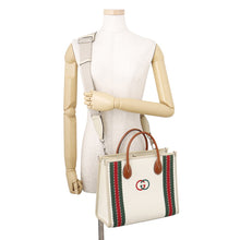 Load image into Gallery viewer, GUCCI Interlocking G 2WAY Bag White/Multicolor701737 Canvas Leather
