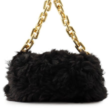 Load image into Gallery viewer, Bottega Veneta The ChainPouch Shoulder Bag Black Shearling
