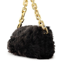 Load image into Gallery viewer, Bottega Veneta The ChainPouch Shoulder Bag Black Shearling
