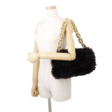 Load image into Gallery viewer, Bottega Veneta The ChainPouch Shoulder Bag Black Shearling
