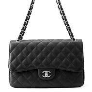 CHANEL Matelasse 30 Double Flap Chain Shoulder BlackA58600 Caviar Leather