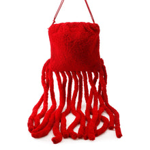 Load image into Gallery viewer, Bottega Veneta Fringe Shoulder Red Fabric Leather
