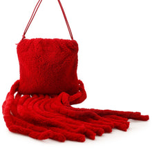 Load image into Gallery viewer, Bottega Veneta Fringe Shoulder Red Fabric Leather
