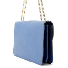 Load image into Gallery viewer, GUCCI Interlocking G Chain Shoulder Blue510303 Leather
