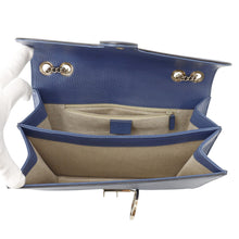 Load image into Gallery viewer, GUCCI Interlocking G Chain Shoulder Blue510303 Leather
