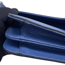 Load image into Gallery viewer, GUCCI Interlocking G Chain Shoulder Blue510303 Leather
